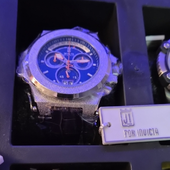 Invicta Reserve JT Men 58 mm Chronograph – Blue & Orange Leather – Model 32757 - Picture 1 of 3